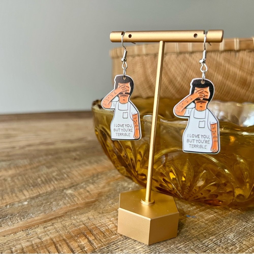 Bob’s Burgers “I Love You But You’re Terrible” Acrylic Earrings
